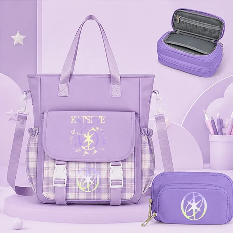 ensemble de sacs à dos kpop group katseye pour adolescentes, cadeaux de rentrée scolaire, sac de voyage coréen ulzzang katseye pour femmes