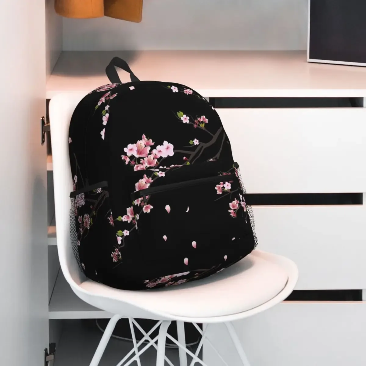 japonais sakura fleurs de cerisier étudiant sac à dos sac d'école randonnée voyage sac à dos pour hommes femmes bookbag sacs à bandoulière