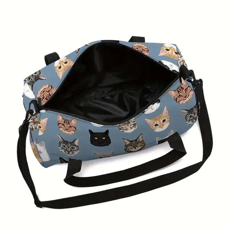 sac de voyage à grande capacité avec tête de chat de dessin animé pour garçons et filles, meilleurs cadeaux, sac de voyage plat 2d de dessin animé, sac à main pour enfants