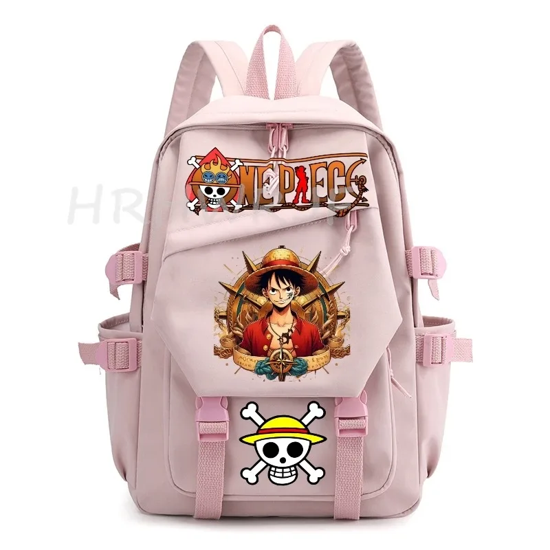 sac à dos anime one piece monkey d luffy, sac à dos d'université, sac à dos de voyage pour fille, sac à dos en nylon pour ordinateur portable, sacs d'école pour femmes et hommes