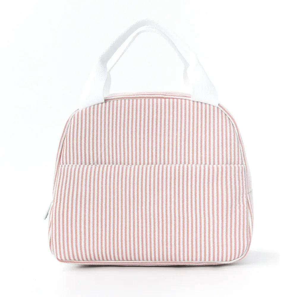 sac isotherme compact en velours côtelé, sac à déjeuner portable, sac de rangement grande capacité, sac à main minimaliste pour pique-nique