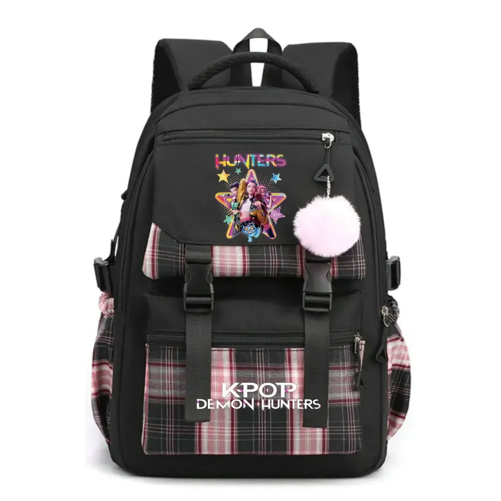 sacs à dos d'école kpop demon hunters, sacs d'école pour étudiants, sac à dos de voyage à la mode pour filles, sac à dos étanche avec fermeture éclair, sac à dos pour ordinateur portable