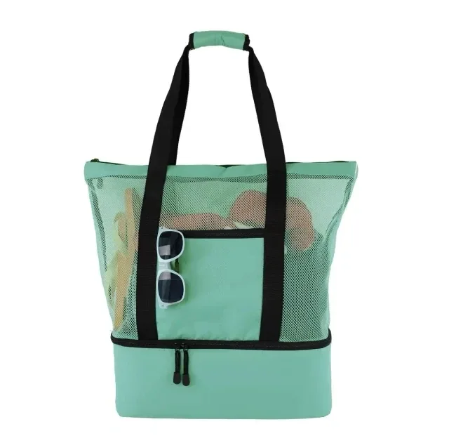 sac à main en maille de plage pour femme, sac de plage de natation pour femme, sac de voyage de grande capacité, sac de rangement portable, sac à main multifonction