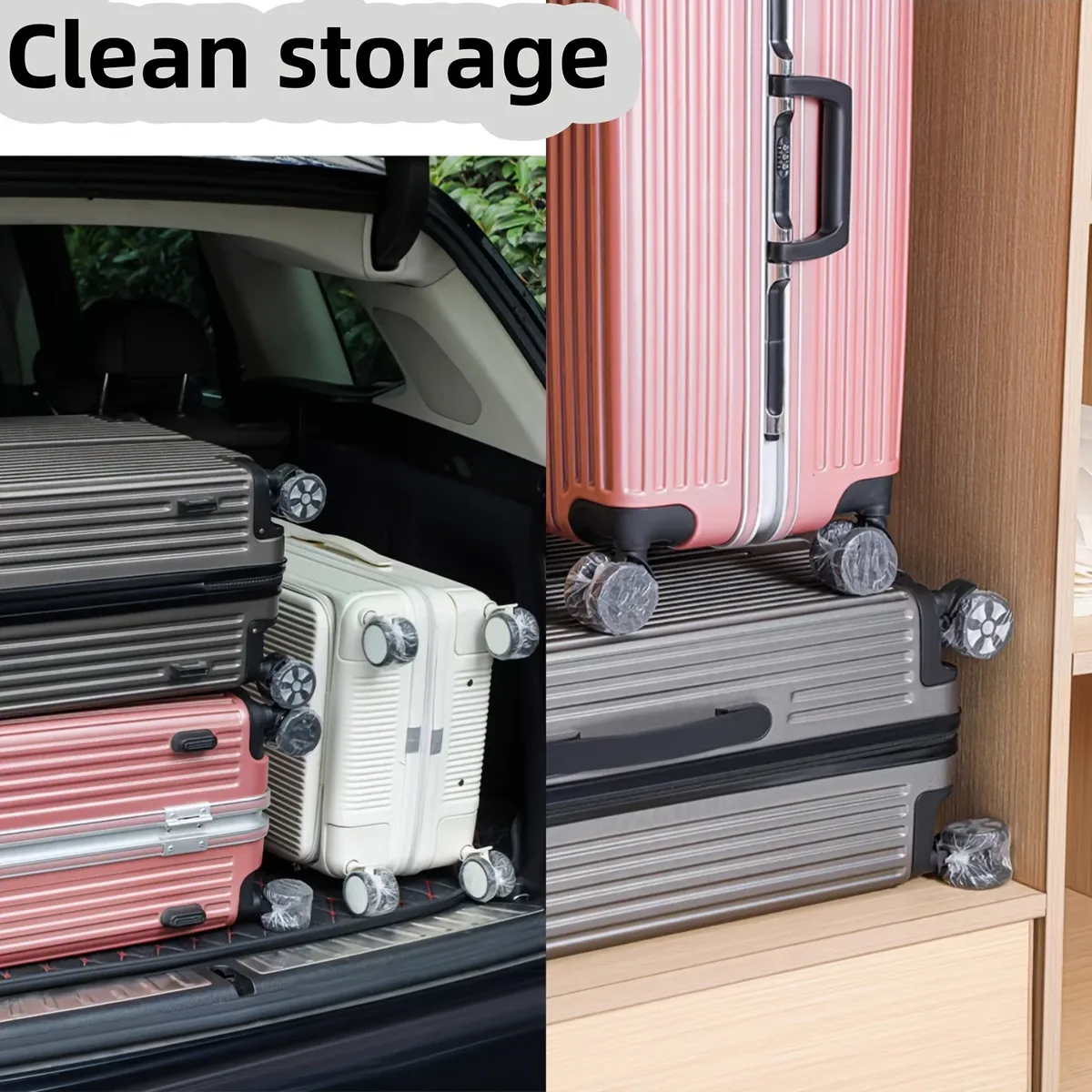 yitape 50/100pcs housses de roues de valise jetables, imperméables et anti-poussière, protection des roues de bagages pour les voyages d'affaires et le rangement