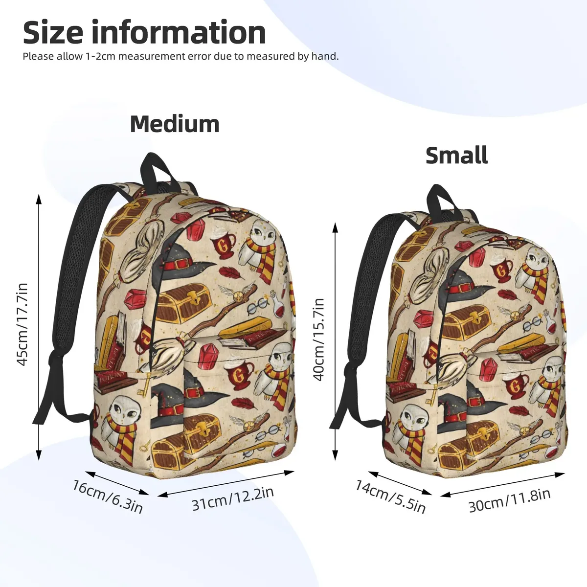 sac à dos classique harry potter h-hp-p, sac à dos de sport pour le lycée, le travail, le collège, pour hommes et femmes