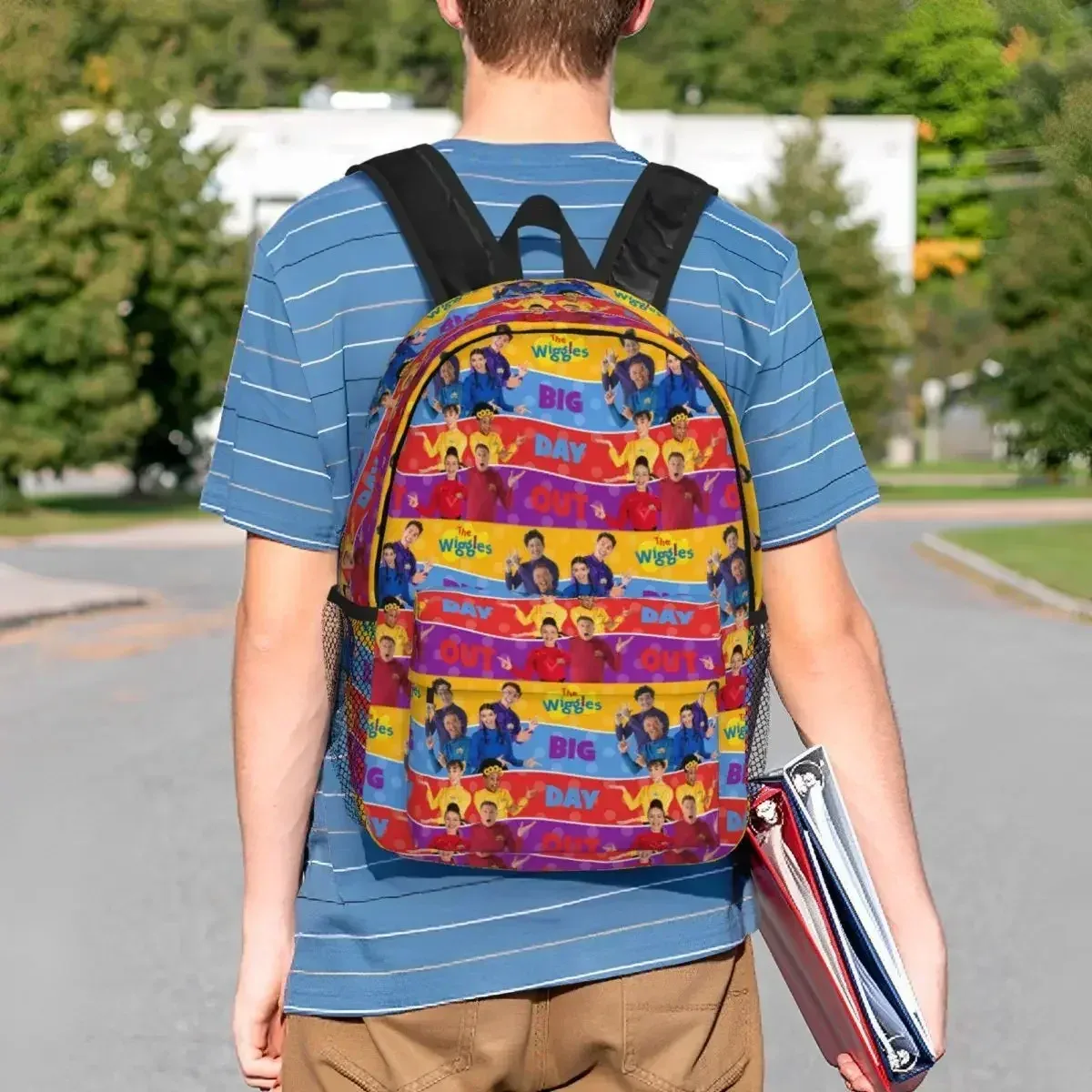 sac à dos the wiggles tv show music band pour étudiants, garçons et filles, sac d'école pour enfants, sacs à bandoulière pour ordinateur pour hommes et femmes