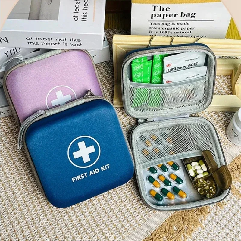 sac de rangement pour fournitures médicales en eva rigide, trousse de premiers secours essentielle pour les voyages, boîte de rangement pour fournitures de soins à domicile, 1 pièce