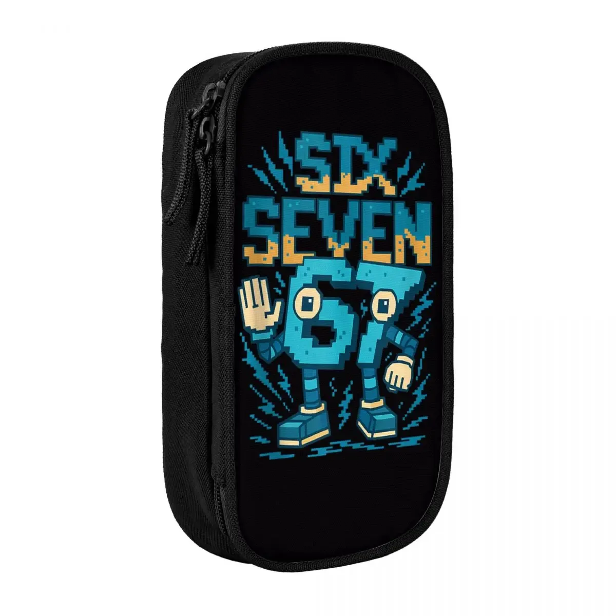 meme 6 7 six seven italien volez un cerveau 67 trousse à crayons toile boîte à crayons enfant vintage collège école étuis à crayons fournitures