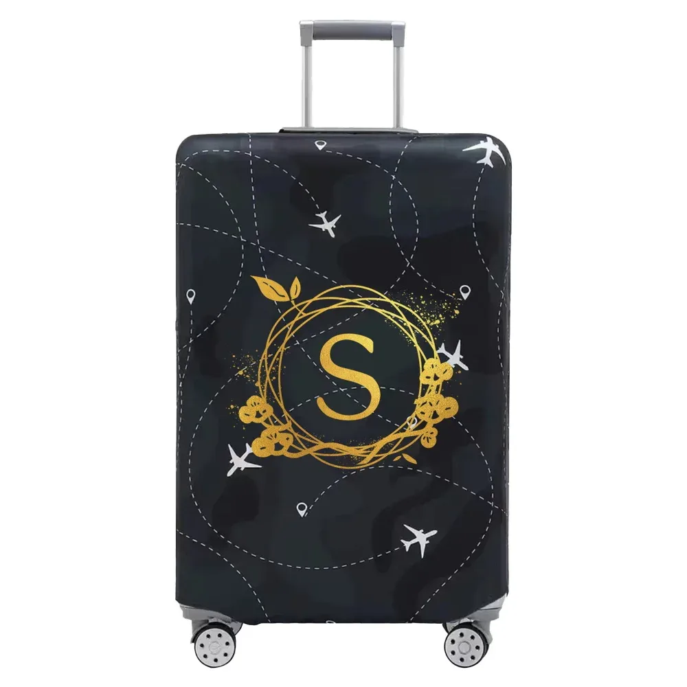 housse de protection pour bagages élastiques épais, série couronne imprimée pour valises de 18 à 32 pouces, accessoires de voyage