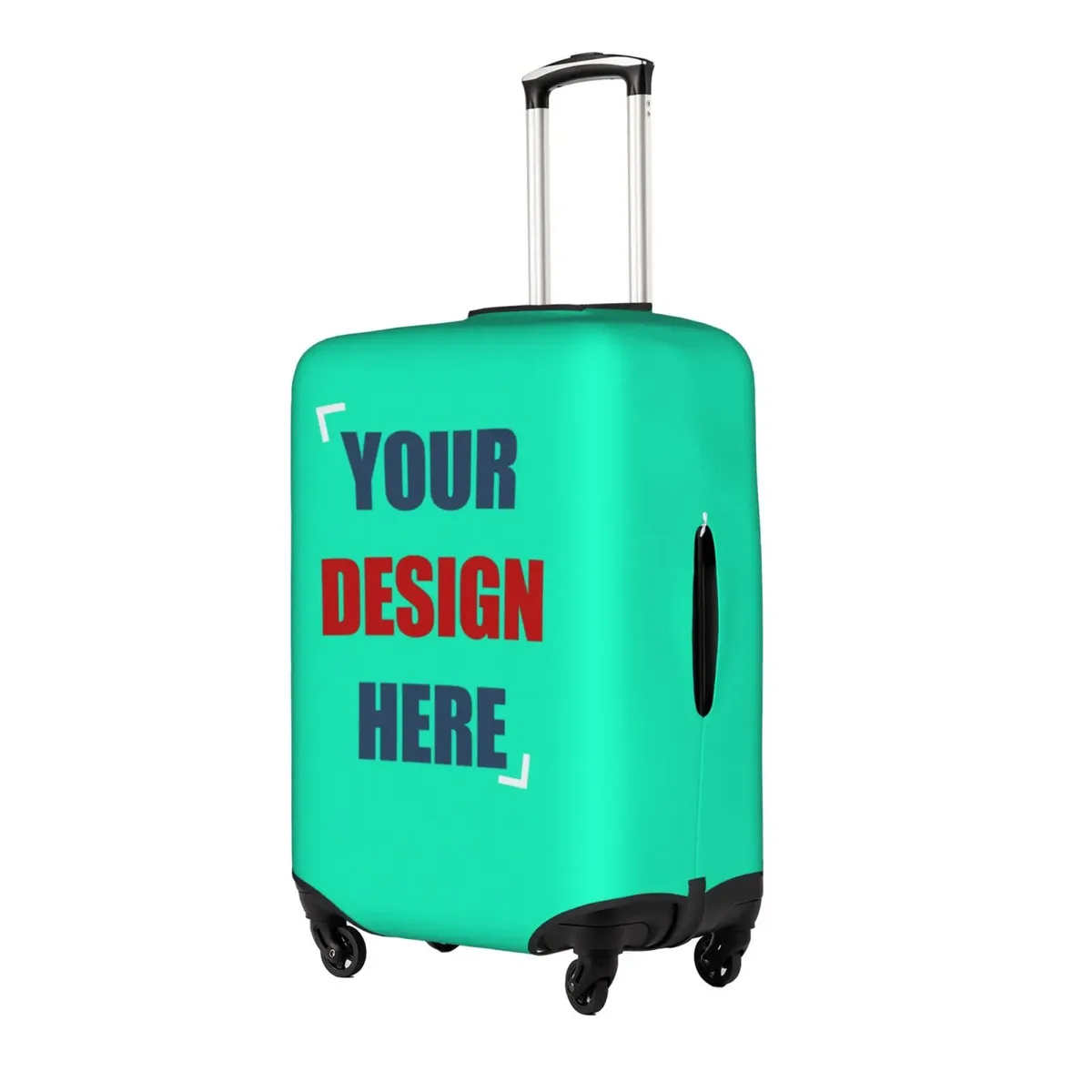 housse de bagage personnalisée avec logo, élastique, votre design ici, housse de protection pour valise de voyage, convient aux valises de 18 à 32 pouces