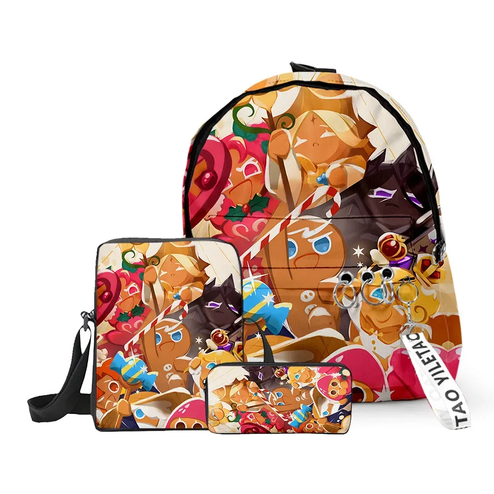 sac à dos scolaire classique amusant shadow milk en peluche avec impression 3d, lot de 3 pièces : sac à dos pour ordinateur portable, sac à bandoulière incliné et trousse à crayons