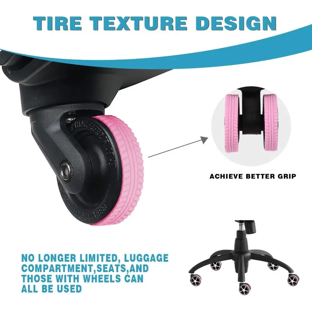 juste de protection de roues de bagage en silicone, anti-ald, peut être recadrée, valises, anneaux de protection de roue, absorption des chocs, 4 pièces, 8 pièces
