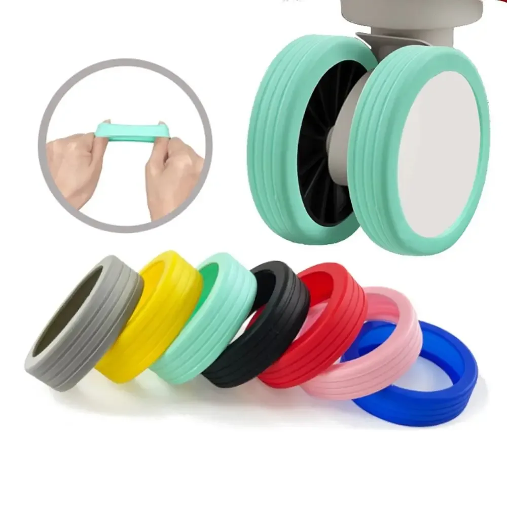 protecteur de roues de bagage en silicone, pièces de valise, essieux, voyage, usure des roues, roulette, chaussures, accessoires, ensemble de 4/8 pièces