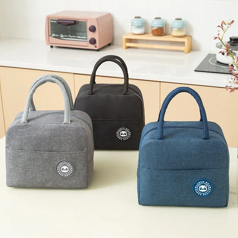 Sac isolé à main étanche, boîte à Bento en aluminium frais, sac à Bento pour étudiant, sac de rangement de voyage à domicile