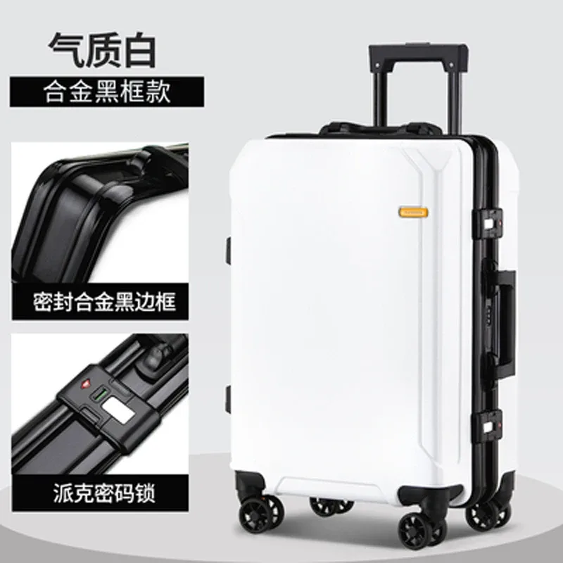 nouvelle tendance de la mode : valise à roulettes en aluminium de 26 et 28 pouces pour hommes et femmes, valise cabine de 20 pouces, bagage de voyage de 24 pouces