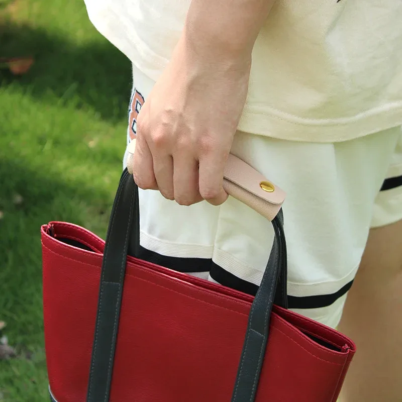 housse d'enveloppe en cuir pour poignée de sac à main, selle de protection de poignée pour sac à bagages, identificateur de sangle de sac à main souple pour sac de courses, 2 pièces