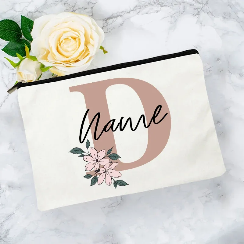 trousse de toilette personnalisée avec nom, impression de lettres, essentiels de voyage pour enfants, trousse à crayons pour l'école et le bureau, cadeau pour enseignant