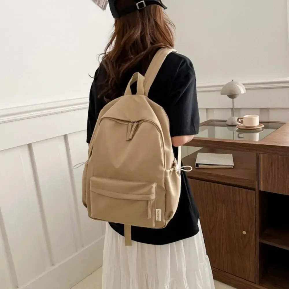 sac à dos simple et compact de couleur unie, style coréen, sac à main, sac à bandoulière pour étudiant, sac à dos décontracté de couleur unie, cadeau