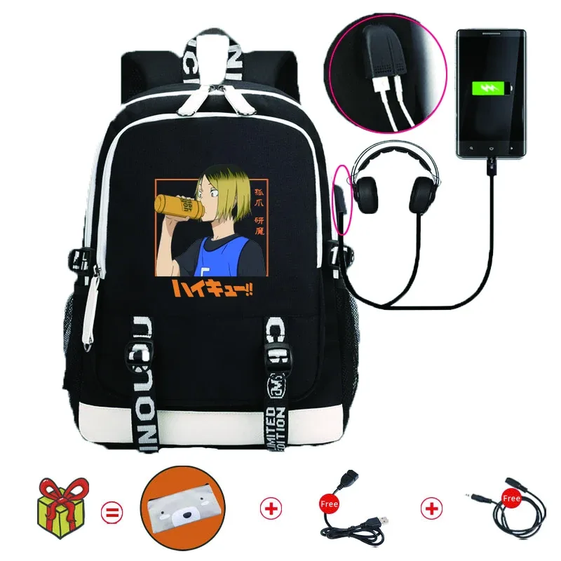sac à dos anime volleyball junior pour adultes, cartable manga, sac pour ordinateur portable étanche, grande capacité pour voyager, 03 bookbags