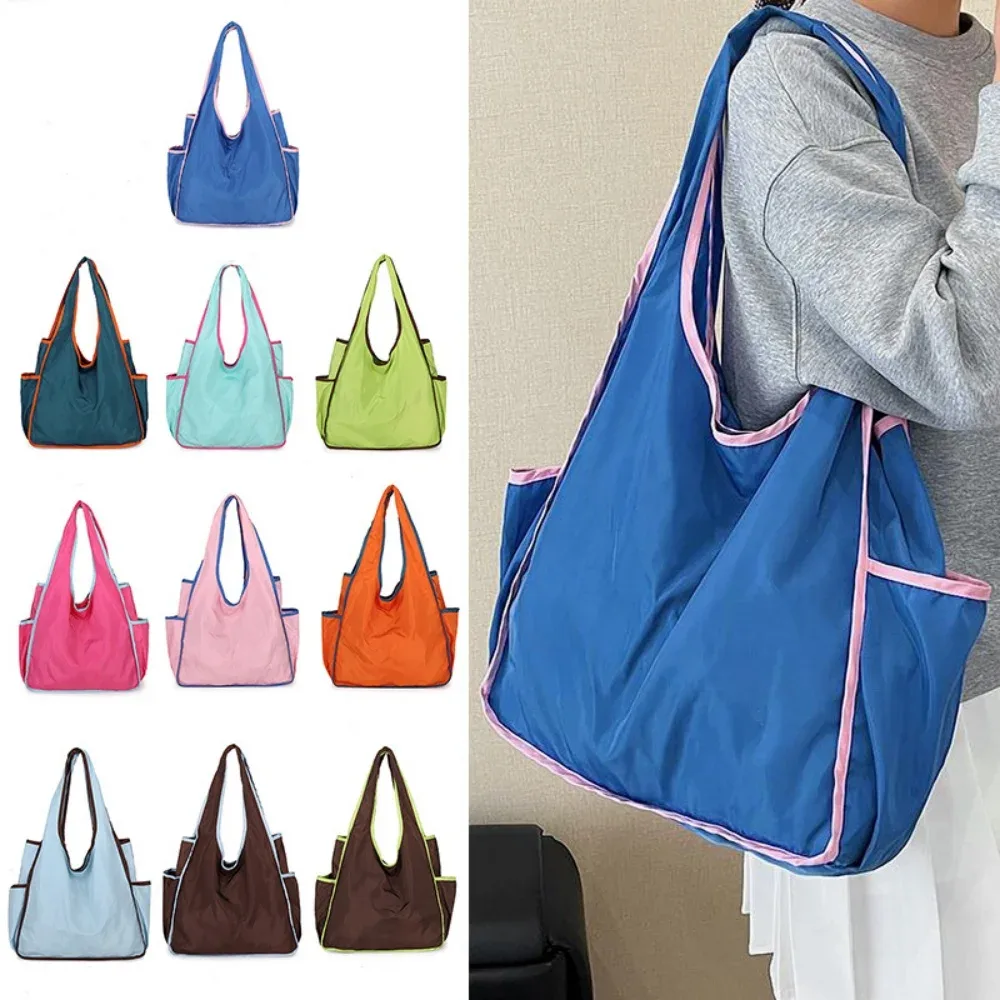 sac de courses portable écologique, sac de rangement de grande capacité, sac à bandoulière étanche, sac de courses pliable pour la plage