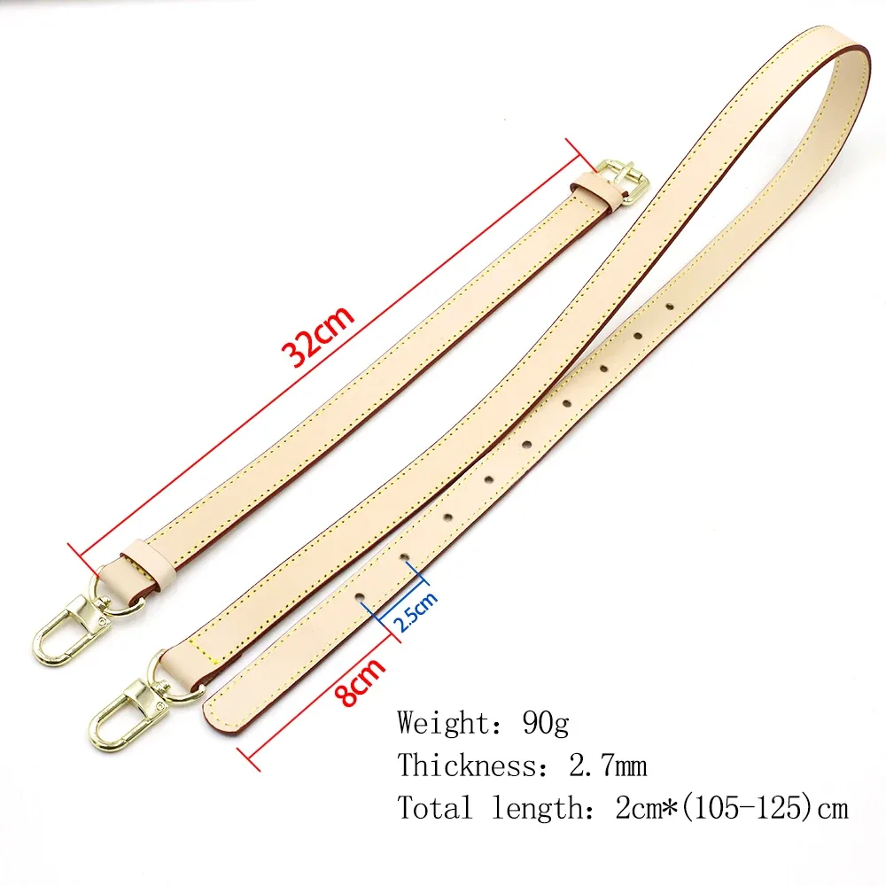 sangle de sac à bandoulière en cuir de vache de luxe, longue sangle réglable en cuir véritable, couleur noir beige, accessoires de ceinture pour sac féminin