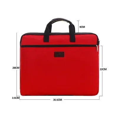 sac à documents portable en toile a4, sac de bureau à fermeture éclair, grande capacité, sac à main pour hommes et femmes, sac multi-couches pour documents, mallette de réunion
