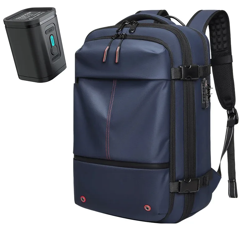 sac à dos de voyage à compression sous vide pour hommes, pour ordinateur portable 17 pouces, escarpins d'affaires, sac à dos d'école de grande capacité, sac à dos de randonnée élargi