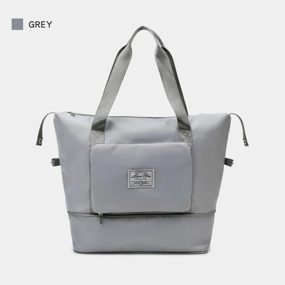 sac de voyage de grande capacité, sac de voyage pliable et extensible, séparation sèche et humide, sac de voyage portable pour la nuit