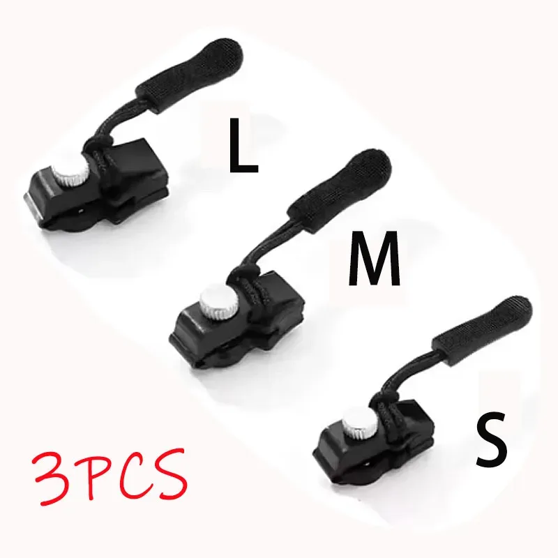 têtes de fermeture éclair universelles 3/6/9 pièces, installation rapide, têtes de fermeture éclair détachables pour vestes, sacs à bagages, remplacement du curseur de fermeture