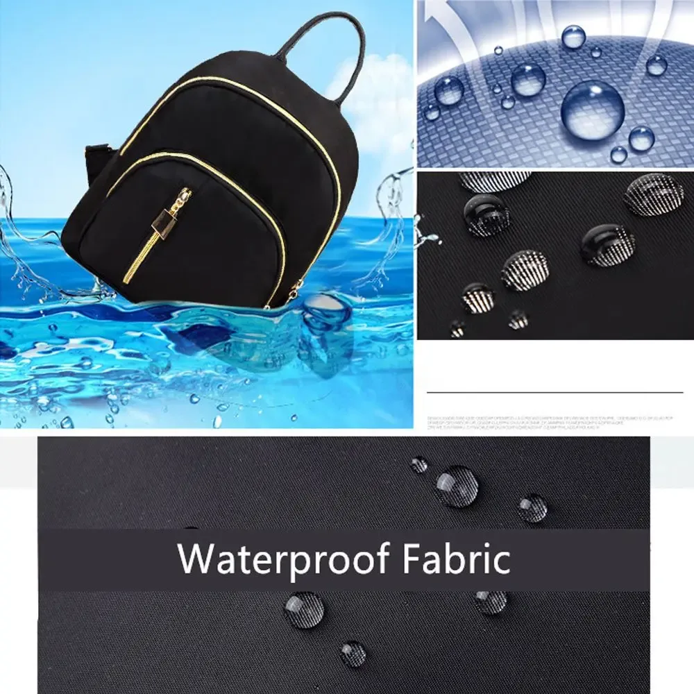 sac à dos multifonctionnel en nylon pour femme, mini sac à dos de voyage mignon, sac à bandoulière pour homme, sac à main noir tendance