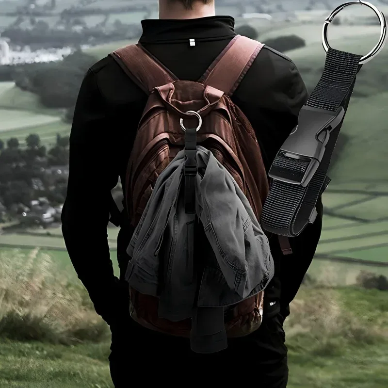 sangle de fixation pour bagages de voyage, sangle externe pour sac à dos, sangle portable avec boucle de déverrouillage, sangle de bagage pour sac supplémentaire, support de veste