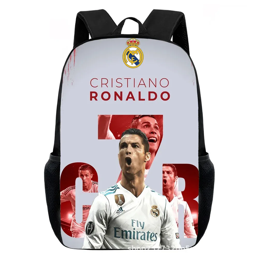 sacs à dos cr7 imprimés pour enfants, sacs d'école décontractés pour adolescents, garçons et filles, sac à dos d'école de 15 pouces, mochilas de voyage pour l'école primaire