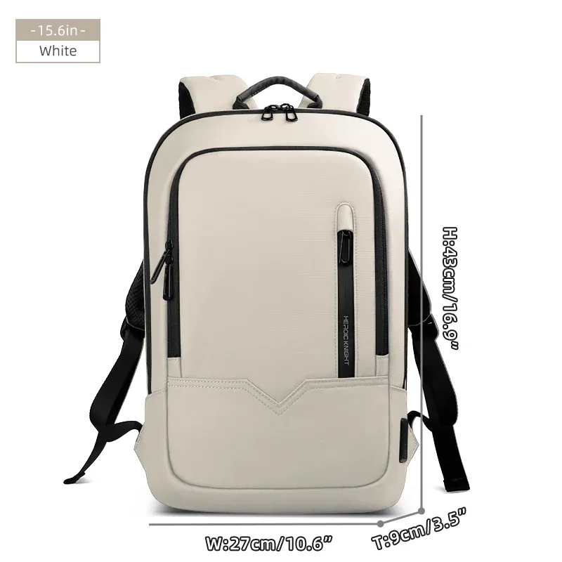 hk – sac à dos de haute qualité pour ordinateur portable de 15.6 pouces, sac à dos de voyage léger en tissu oxford imperméable pour hommes d'affaires
