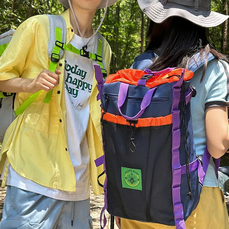 sac à dos de voyage multifonction en plein air, camping, randonnée, grande capacité, étanche, pliable, sac d'école à roulettes