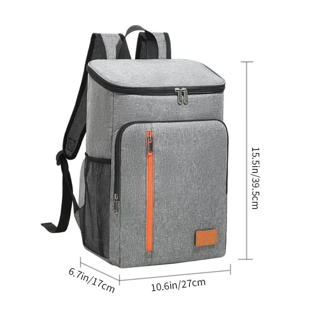 sac à dos isotherme en tissu oxford, double bandoulière, sac repas thermique portable, sac isotherme épais et tendance de grande capacité