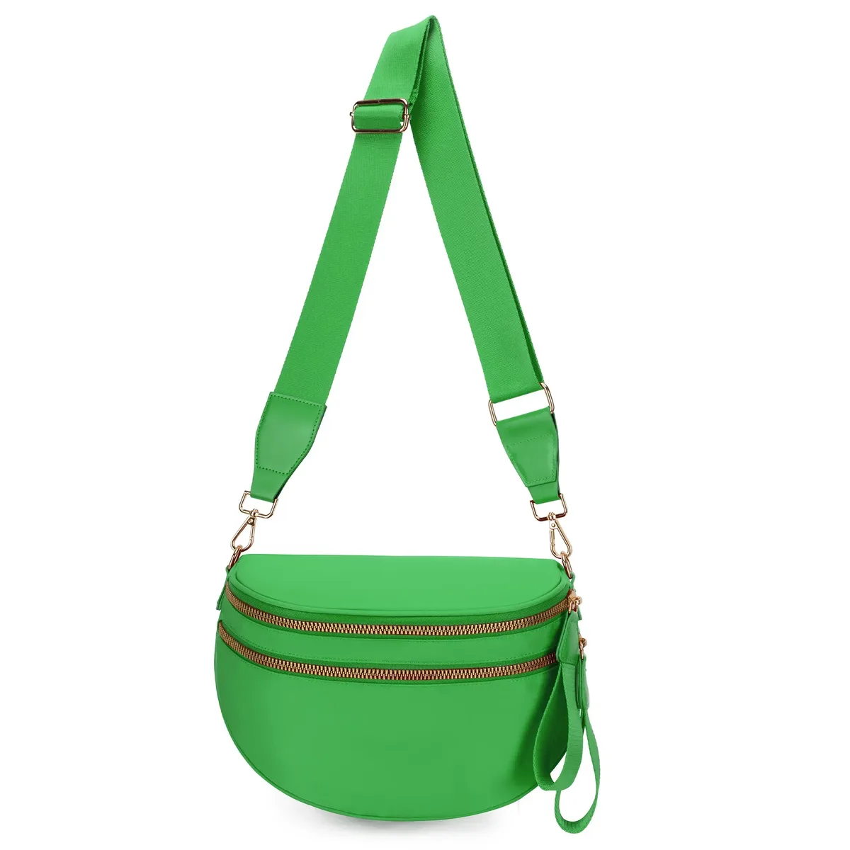 sac banane à carreaux pour femmes, sac banane décontracté, grande capacité, sangle réglable, sac à bandoulière simple pour maman, fourre-tout de voyage quotidien