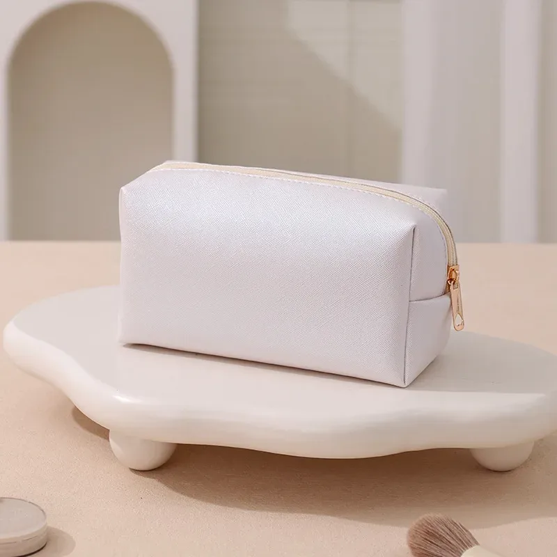 trousse de maquillage grande capacité en cuir pu pour femme, organisateur cosmétique imperméable, sac de toilette de voyage avec sangle de transport pour dames