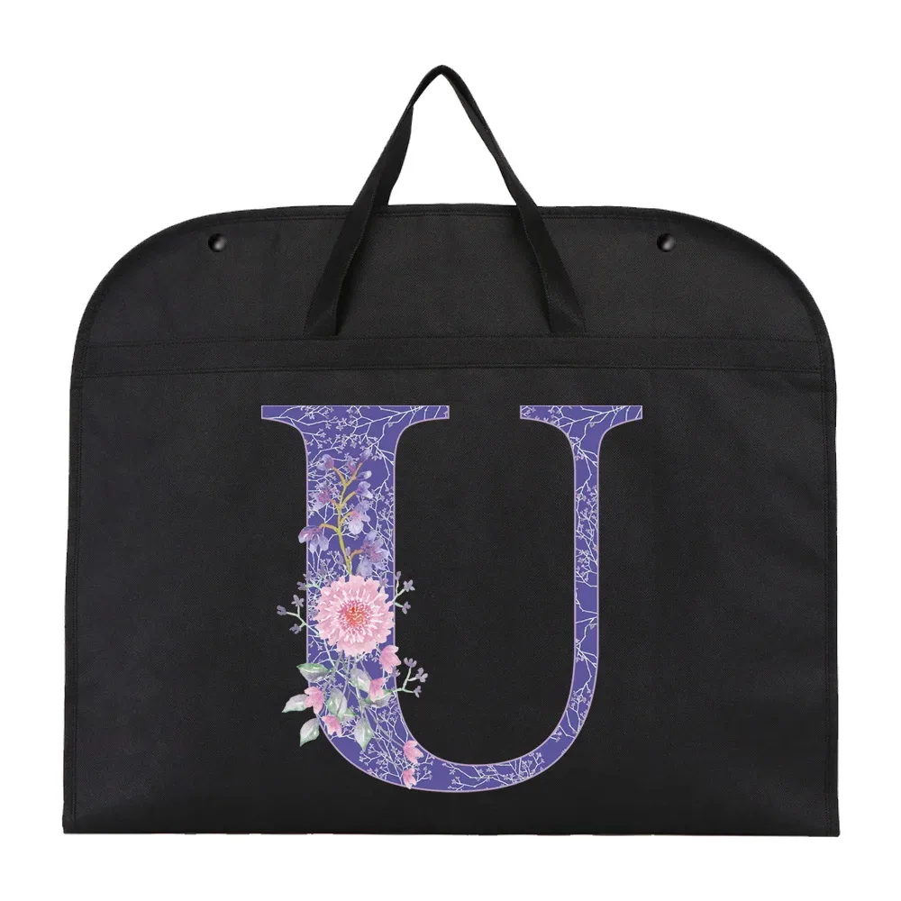 vêtements suspendus housse anti-poussière organisateur robe costume manteau sac de rangement violet fleur sacs à vêtements garde-robe suspendus organisateurs de vêtements