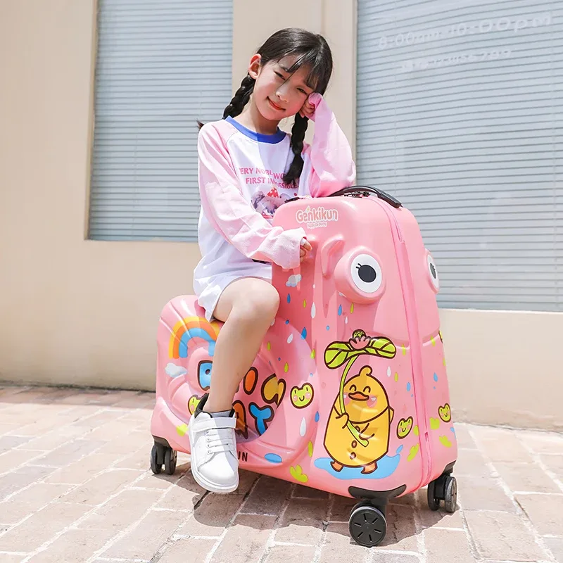 joli bagage d'escargot pouvant être monté, boîte à roulettes pour enfants, roue universelle féminine, valise de 20 "24", remorque de voyage en alliage d'aluminium
