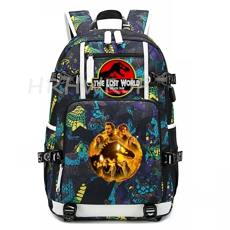 sacs à dos jurassic world park, sac à dos tactique pour ordinateur portable, multifonctionnel, durable, pour voyage en plein air, randonnée, sac à bandoulière