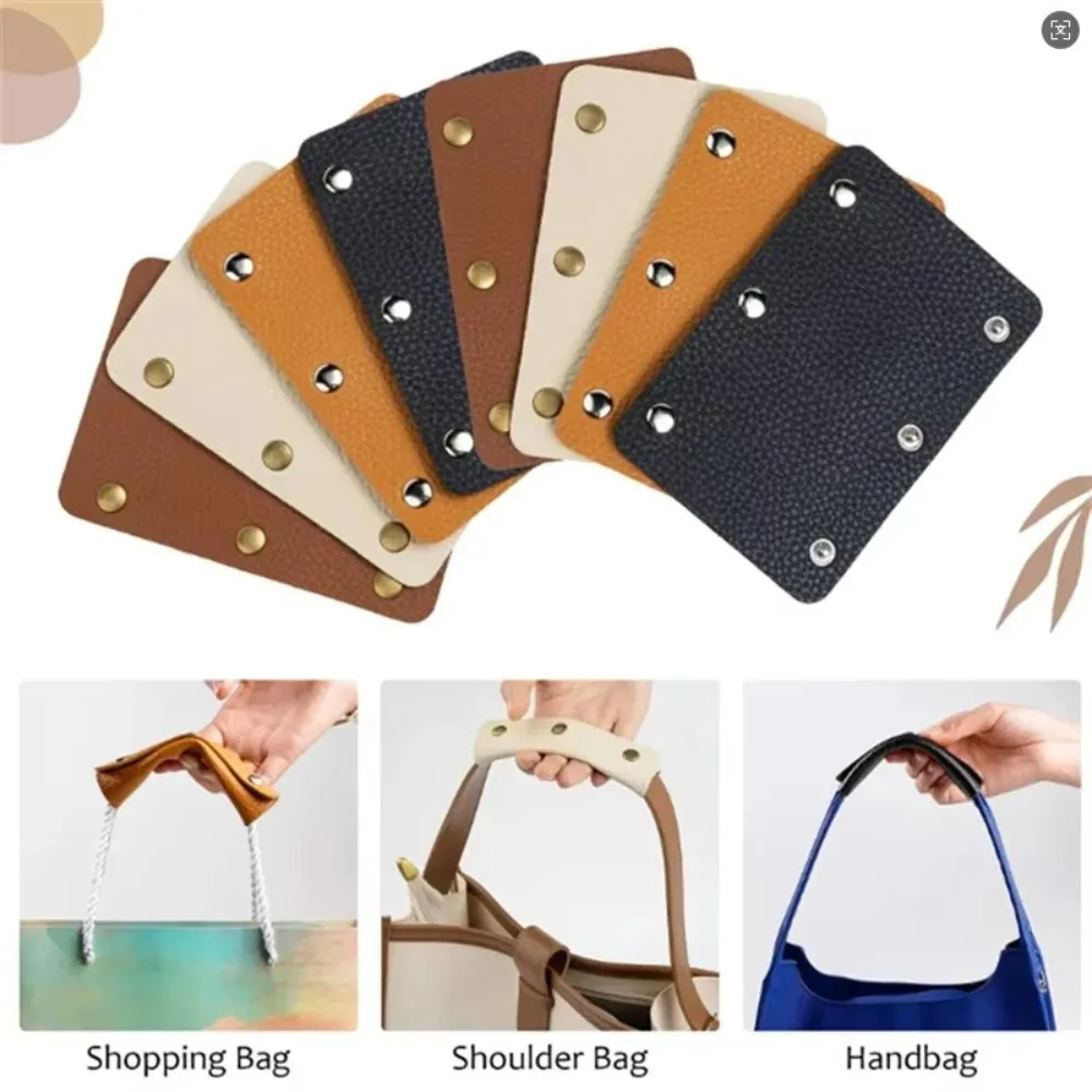 poignée de valise en cuir pu, design souple anti-choc, housse de poignée en cuir, couleur unie, sangle d'épaul