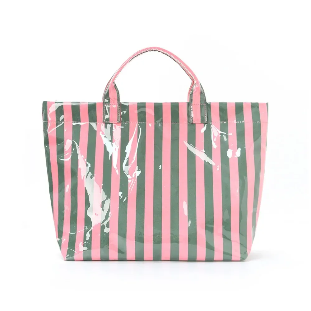 sac à main de voyage en polyester, design rayé, grande capacité, bagage à main, sac à bandoulière, valise de rangement pliable, accessoires de voyage