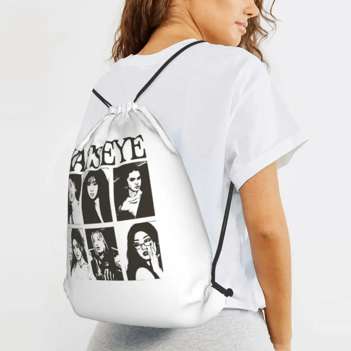 sacs à dos katseye eyekon kpop pour fans, sacs à cordon décontractés, sacs de sport, sacs à livres pour les voyages et l'école