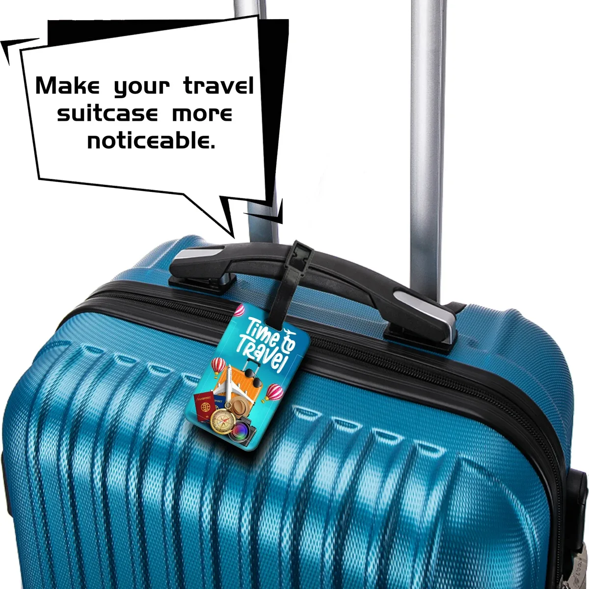 étiquette de bagage de voyage unisexe, porte-adresse et identification de valise classique, support portable pour carte d'embarquement, cadeau