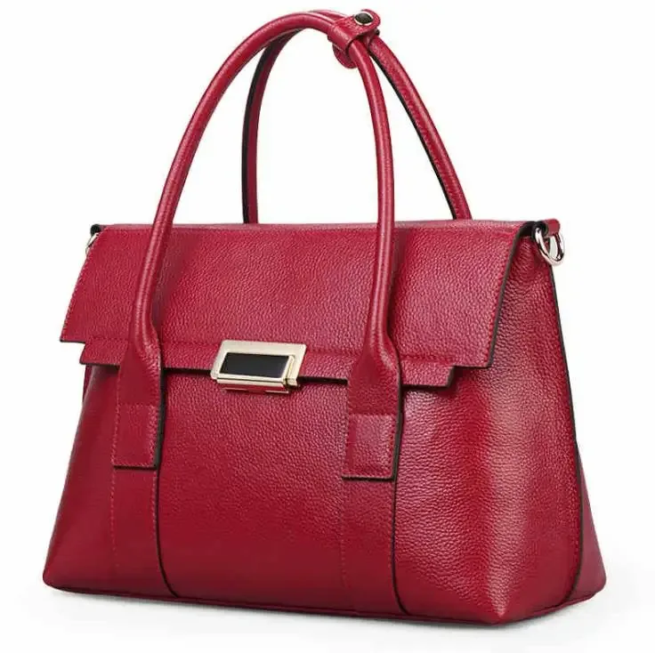 2025 nouvelle mallette en cuir véritable femmes sacs à main grande capacité dames mode peau de vache sacs à bandoulière portables