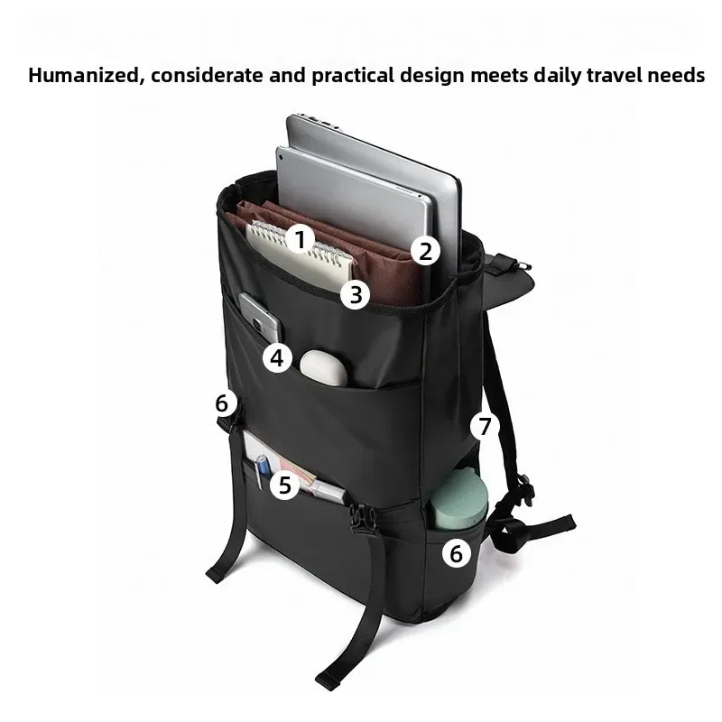 sac à dos pour ordinateur portable ultra-léger pour hommes, logo personnalisé, sac de voyage classique décontracté d'affaires de grande capacité
