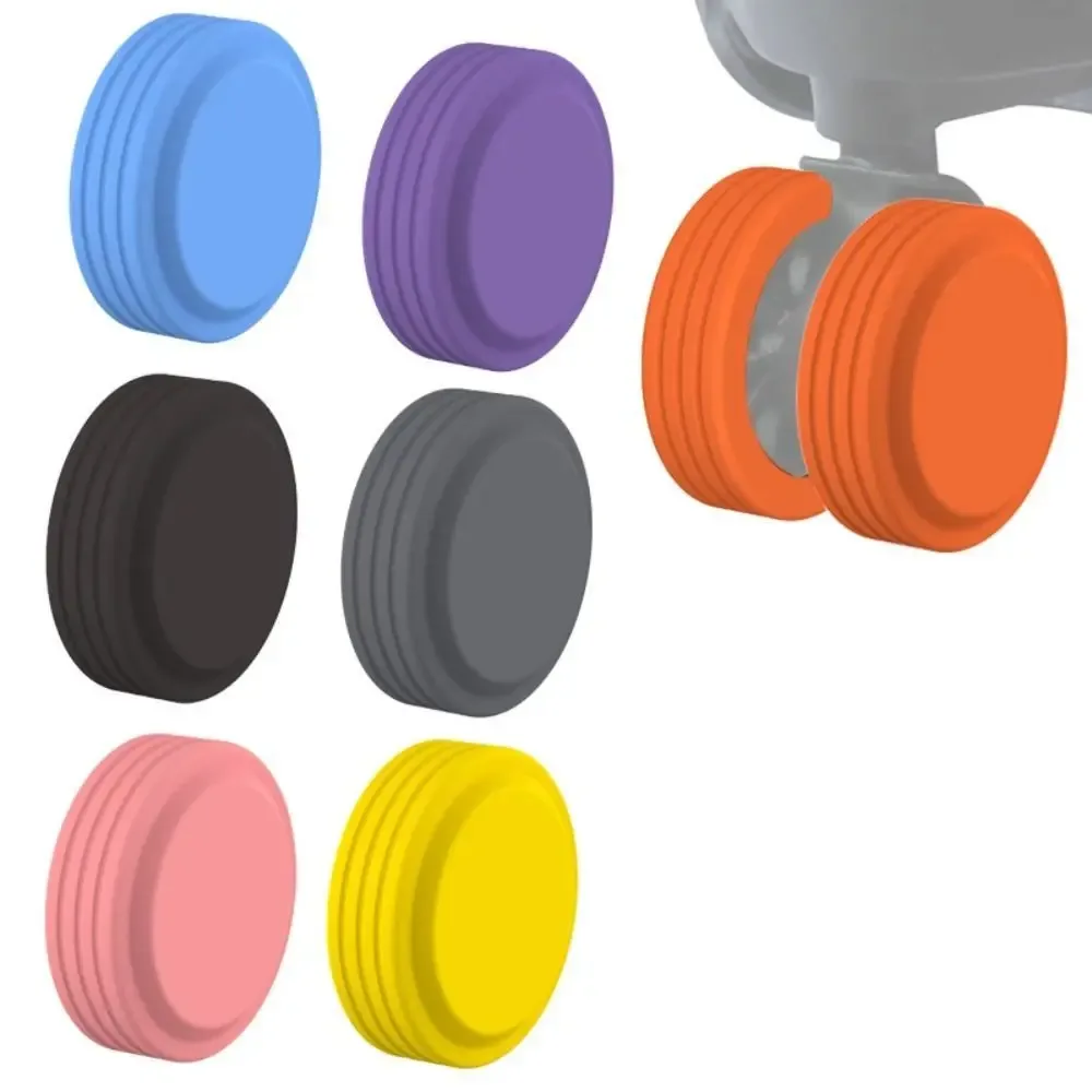 protège-roues de bagages en silicone pour voyage, réduction du bruit, absorption des chocs, protection des roulettes, réduction de l'usure des roues, antidérapant
