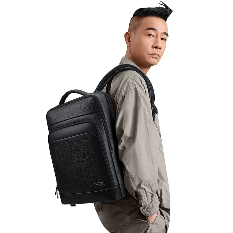 Sac à dos en cuir véritable pour homme, nouveau modèle 2026, grande capacité, pour ordinateur portable, voyage et affaires, imperméable