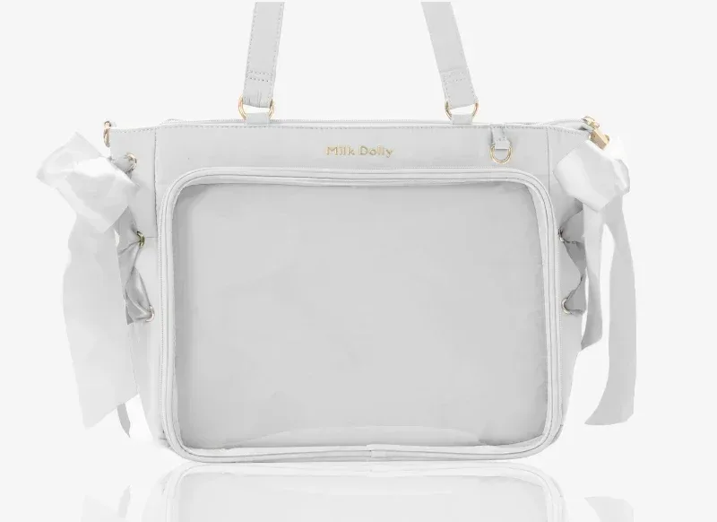 sac à main lolita de grande capacité pour filles, sac à bandoulière carré, solide, ruban de satin, original, style japonais, initié itabag