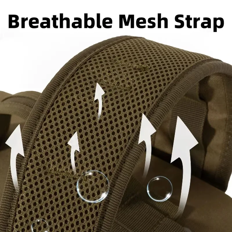 sac à dos tactique de voyage pour hommes, randonnée, escalade, sports de plein air, sac à dos laser molle, sac pour ordinateur portable, sac à dos de survie pour l'école